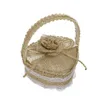 Burlap Flower Basket Ring Box Romantic Burlap Bow Wedding Ring Storage Holder Handmade Ring Organizer Dropshipping