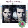 5d Diamond Painting for Wall Stickers Vampire Diaries Affiches Round Diamond Brodery Set Mural Art Cross Stitch Kit fait à la main