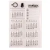 Kalender Clear Silicone Stamp Journal Month Week Time Plan Gummistämpel för scrapbooking stationer Diy Craft Standard Stamp