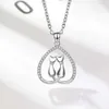 Nieuwe mode creatief liefde maan kat hang ketting