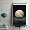 Space Theme Planets Posters Prints Sun Mercury Venus Earth Mars Jupiter Saturn Uranus Neptune Pluto Art Canvas Painting Pictures