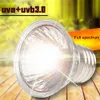 10pcs UVA+UVB 3.0 Reptile Lamp Turtle Basking UV Light Heating Bulb for Amphibians Turtle Lizards Temperature Control