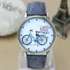 Orologi da polso in bicicletta in bicicletta da donna guardano jean tessuto in pelle vestito da donna da donna casual orologio relogio femminino