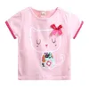 T-shirts Casual Baby Girls T Shirts Toddler Girl Jumper Tee Shirt Summer Princess Girls Blouse Cartoon Animal T-shirt Kids Tops Cotton 240410