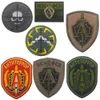 Drapeau russe brodé Patch IR Réflexion Tactique Soldat Patches militaires Flag des badges de broderie 3D Skull Russie