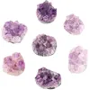 Luxury Natural Rough Amethyst Stone Handle Tiron de tiroir à trou de porte Porte de porte Plack Knob Furniture