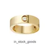 Anelli di designer di fascia alta per la versione da donna Carter Ring Super High Version Ring Couple Ring Beauty Spesso Elettroplated Gold Gold Catena originale 1: 1 con logo reale