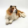 Pouilles en peluche simulation réaliste modèle animal berger chien en peluche petite taille 31cmx15cm J240410