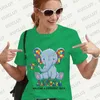 Women's T Shirts Autism Awareness Y2k Graphic Tops For Women Elephant Design T-shirts Month Tees Support Summer Clothing