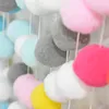 Finel Ball String Ornament Pompom Ball Bunting Banner Pom Pom Garlands Home Baby Shower urodzin Nowy Rok Wiszący Dekoracja