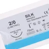 Vente chaude 12pcs 75cm 2/0 3/0 4/0 DENTAL SIGNE EARGICALLE SILK FIL MÉDICA