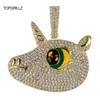 TopGrillz 6ix9ine Solid Unicorn Pendants Ожерелья хип -хоп панк -золотые серебряные цепи для мужчин Женщины -шарм