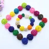 20 -stcs/lot 3 cm Multicolor Rattan Ball Diy Balls Home Ornamenten/Kerstmis/verjaardag/bruiloftsfeestdecoraties Kids Toys