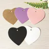 500pcs/lot paper paper heart shaped price tags手作りのウェディングパーティーギフトパッキングラベル空白の衣服ハングタグカラフルなケーキカード