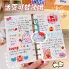 Notebooks carino anime sciolte foglia riviste diagrammi taccuini Kawaii Notepad Planner colorato di cancelleria giapponese per ragazze per diari