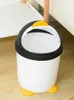 Pingouin poubelle peut ménage salle de bain toilette chambre salon des ordures poubelle poubelle en plastique poubelle poubelle baril baril baril