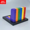 Set Sale Moc Bricks Mini Rainbow Bakgrund Wall Hood Statue Kompatibla byggstenar Utbildningsnyhet Toys for Kids Gifts