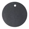 Tag preto, etiqueta de presente de papel kraft com 100 pés de juta redonda em forma de 5,0 cm em branco tags para projetos de artesanato, presentes de natal