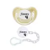 Miyocar Custom Elke naam kan Bling Metallic Pacifier en Pacifier Clip Set BPA gratis dummy uniek ontwerp maken