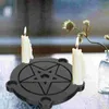 Titulares de vela Pentagram Altar Plate Bases criativas Decors Stand Sacrifício Sacrificador de suporte Candlestick Ornamentos Decorativo Recipiente Decorativo