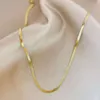 S925 Sterling Sterling Flat Snake Cenata di osso Ins Cool Wind Chain Fashion Necklace Female Choker Collarbone Chain Jewelry