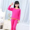 2PCS/セットMIRCO VELVET CHILDRE BOYS PAJAMAS THEMALAL UNDEWEAR GIRL SLEAPWEAR LONG JOHNS NIGHTWEAR TOPS PANT NIGHT OLIDE