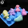 SJ stampi in silicone anime anime orso a forma di sapone in silicone 6 cavità non attaccare stampi fapici artigianali fai -da -te