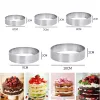 2/5/10pcs kreisförmige Tortenring -Tartet -Kuchen -Frucht -Kuchen -Mousse -Formen Kekse Backwaren Kreisschneider Perforatierte Küchenbackform