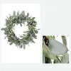 Decorative Figurines Spring Flocked Lambs Ear Wreath Year Round Everyday Foliage On Grapevine Base With Greenery Leaves