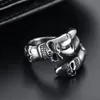 Gothic Dragon Claw Skull Ring Men Fashion Fashion Dominering 14k Gold Skull Ghost Head Motorcycle Biker Ring Jewelry Gift