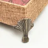 4pcs Antique Corner Protecteur Bronze Golden Gift Boîte de vin Boîte en bois Case en bois décorative Pied Métal Métal Mardware