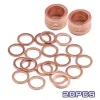 50 / 20pcs Copper Solid Copper Polon à anneau plat Scellant anneau de cuivre Copper Bounqueur Crush Sceau plat 10 * 14 * Aliffeurs de 1 mm