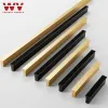 WV American Brushed Gold Black Cabinet Handles T Bar Aluminum Kitchen Cupboard Pulls Drawer Knobs Furniture Handle Hardware 287