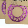 Liepro 48T 50T 130bcd Chaîne roue d'alliage violet en alliage carié pour le 8/9/10 Speed Pliage Bike Road Bicycle Crankset