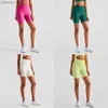 Roupas de ioga Biciciclas com nervuras para fitness Yoga Leggings de corrida para mulheres esportes femininos