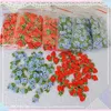 100 Pieces Red Blue Green Embroidered Floral Lace Embellishment Applique Patches Trimming Sewing Supplies for Women 1.5cm