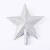 15/20cm árvore de Natal Top Top Star Decorações de Natal para Casa em Pó de ouro brilhante em casa Ornamento de Ano Novo de Ano Novo de Cinco Pontas