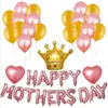 1Set Happy Mother's Day Balloons Abito a tema Decorazione per feste in alluminio palloncino palloncini per festa della mamma felice Y0622307S