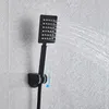 Mat zwart LED digitale display douchekraan set 8/10/12/16 "Waterval zwart bad douchesysteem verborgen douchemixer Tap