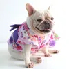 Pet outfit utmärkta 2 färger iögonfallande kimono stil husdjur hund dräkt för valpbutik valpkläder hunddräkt