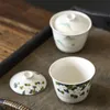 150 ml de planta japonesa ceniza gaiwán cazas individuales cerámicas hechas a mano tureen tazón kung fu accesorios de téware Drinkware