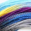 Xinran vuile gevlochten paardenstaart Haarextensions Synthetische valse bovenste staart met rubber elastische band synthetische regenboog paardenstaart