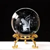 3D Crystal Ball met Stand Planet Laser gegraveerd zonnestelsel Globe Astronomy Gift Verjaardag Geschenk Glas Sphere Home Decoratie