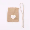 5pcs Vintage Natural Burlap Gift Candy Bags Wedding Favors and Gifts Box Dragees Bags Christmas Party Favors Packing Accessories