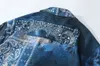 Dark Icon Blue Tie Dye Bandana Hawaiian Shirts Men Summer Vintage Street Oversized Men's Shirt Man Blouse