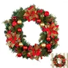 Fleurs décoratives Couronne de Noël avec baies Balls Garlands décorations ornements 40 cm Année artificielle décor