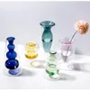 Home Decoration Accessories Nordic Style Colourful Glass Transparent Vase Flower Arrangement Hydroponic Aquaculture Bottle Table258x