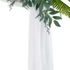 Curtain White Sheer Window Valine Semi Scarf pour le mariage Drape Curtains Panneau décor