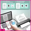 Printers M08F A4 Portable Thermal Printer 8.26"x11.69" A4 Thermal Paper Wireless Mobile Travel Printer Android iOS Laptop Printer