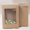 20/50pcs Regalo de papel multicolor PackageGed Discirplay con cajas transparentes de dulces de boda de PVC PVC Cajas de envasado de regalos de papel